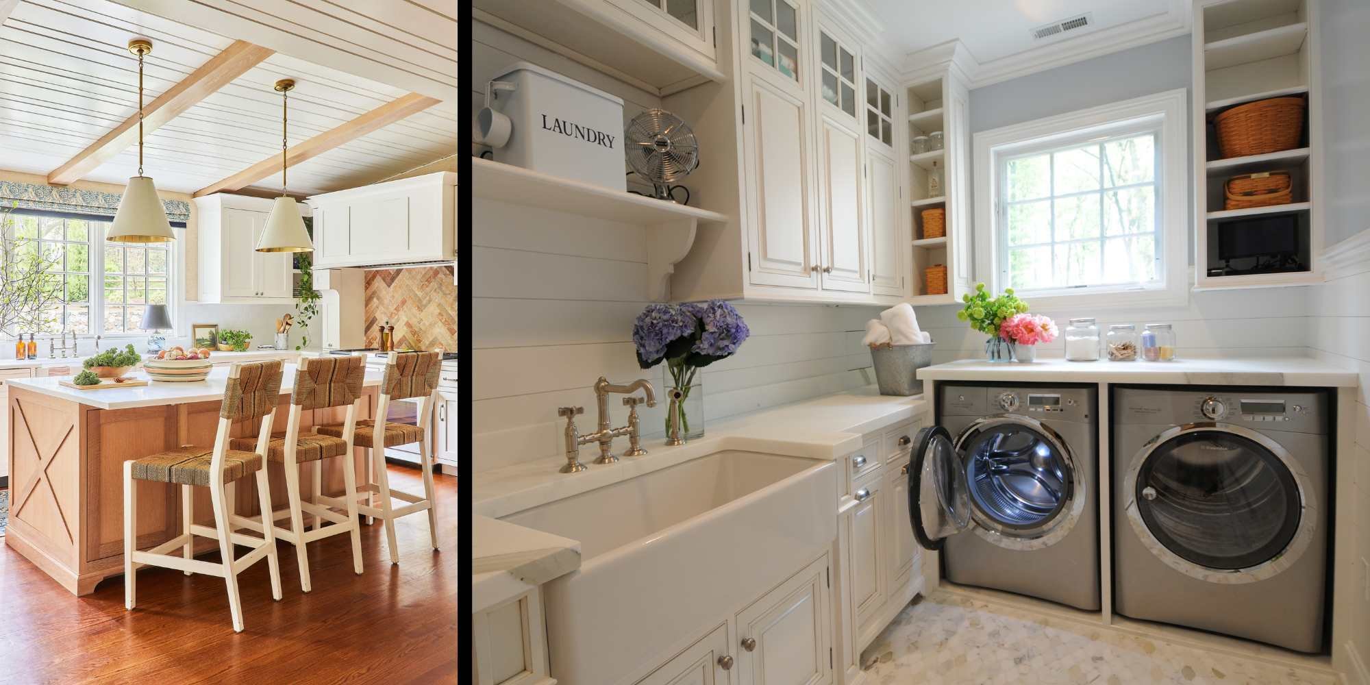 A kitchen and laundry room remodel by TR Design Build of New Canaan, CT