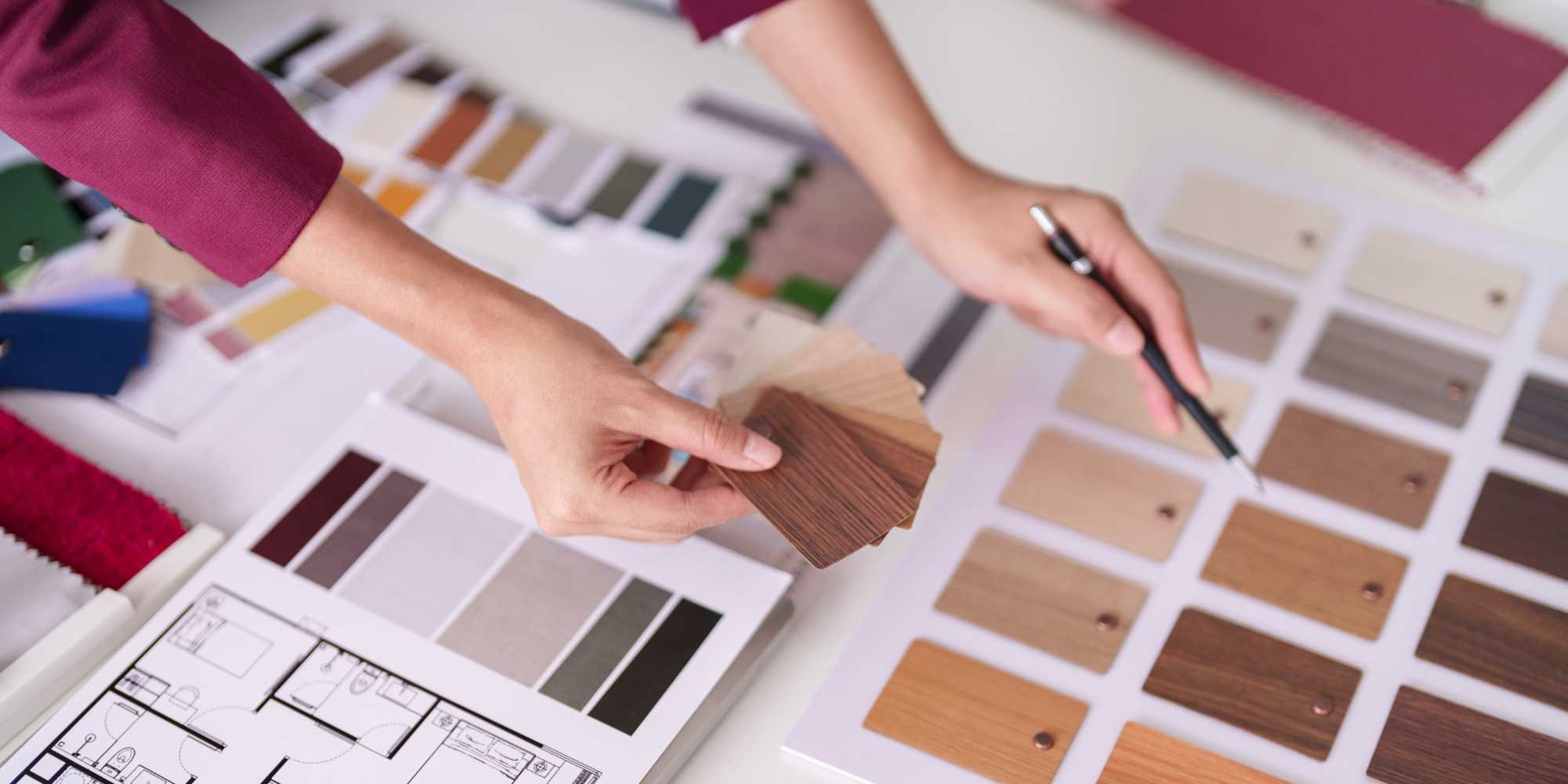 Selecting materials for a home remodel by TR Design Build in New Canaan, CT