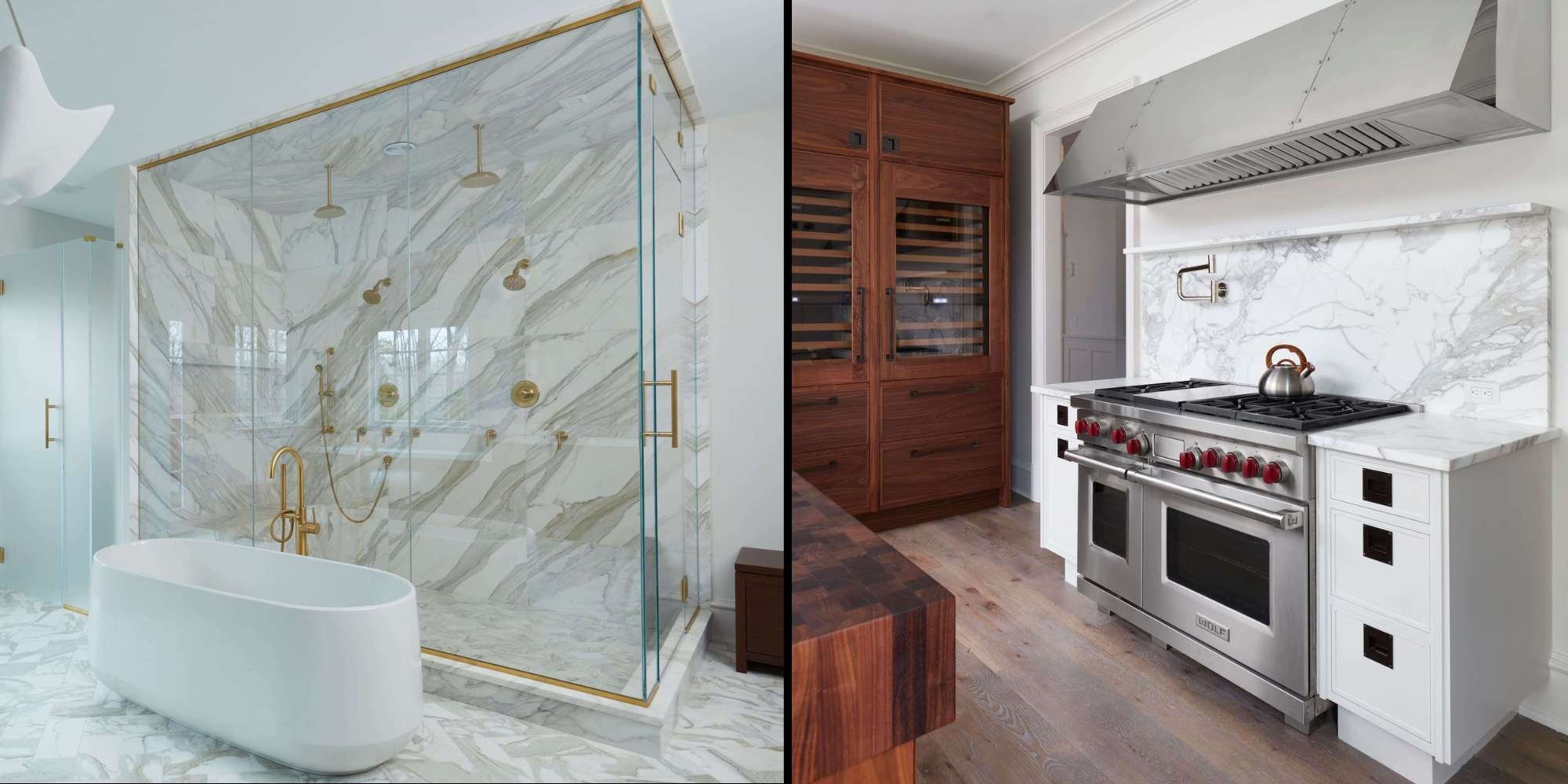 TR Design Build home remodel with luxury bath and chef’s kitchen in New Canaan, CT